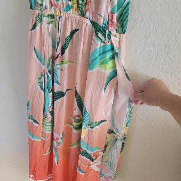 Trina Turk,  Costa De Prata Tropical Swimsuit Cover-Up Dress, Multi, Size‎ Small - Picture 6 of 11